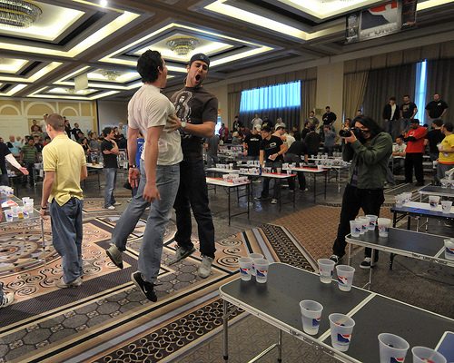 As to Beer Pong Rules - Team/Person who Eliminates all Opponent's Cups first becomes the WINNER!