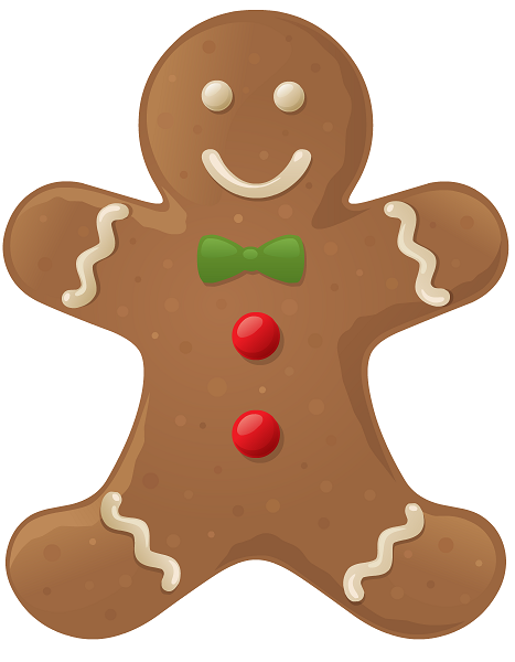 Free food clip art: Christmas gingerbread man 