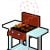 Free food clip art: Brown BBQ grill with hamburgers and hot dogs