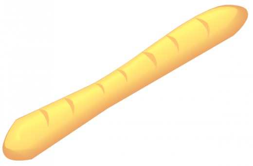 Free food clip art: Long loaf of French bread