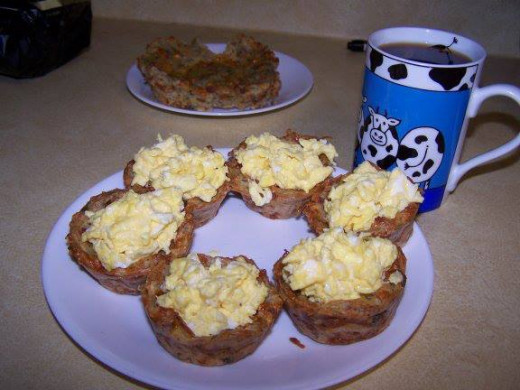Breakfast cup cakes. You can put sour cream on top.