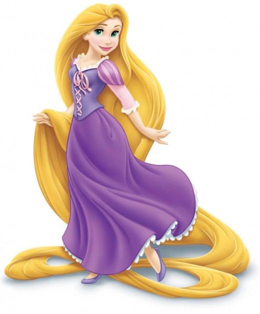 Rapunzel not your typical Disney Princess as she carries her signature blonde hair, which is 70 feet long,