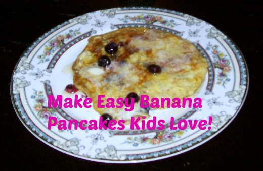 Banana Pancake with Blueberries