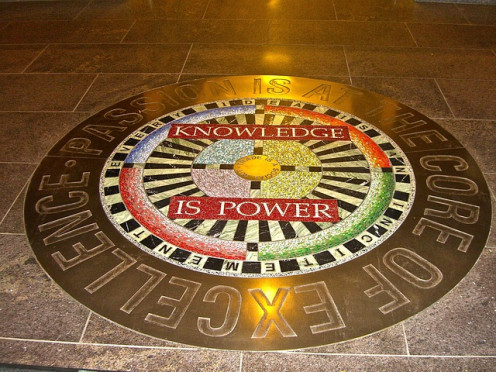 Seal in the floor in the rotunda of the State House, Columbus, Ohio