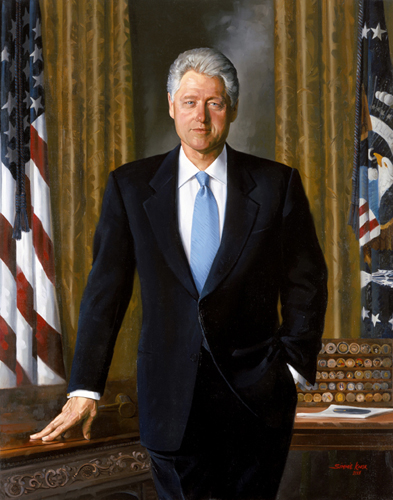  William Jefferson Clinton - Presidential portrait. 42nd President of the United States (1993-2001), 2004