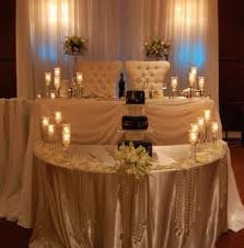 A unique setting for the bride and groom.  A good seating arrangement!