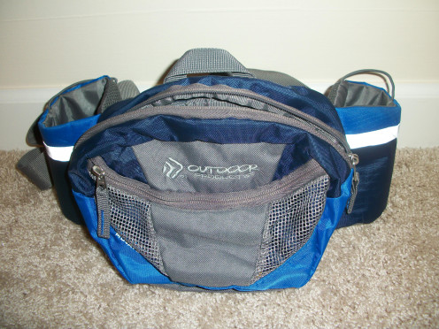 For a mountain hike this fanny pack will hold water bottles and more items.  I carry my compact mirrorless digital camera in this pack, as well as lip balm, Kleenex, and my keys.
