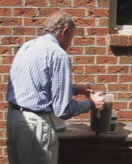 Pour Mixture Into Sprayer