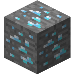 Diamond ore: the most sought after ore in the Minecraft game. Rare to find, yet irreplaceable once mined.