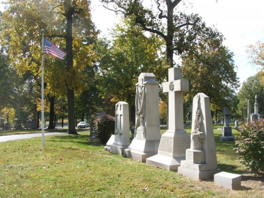 The final resting place of Union General William Tecumseh Sherman and his family at Calvary Cemetery in St. Louis, MO.