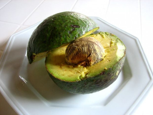 An avocado cut in half - how tempting!