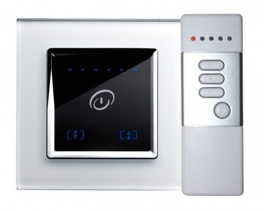 The futuristic RetroTouch dimmer is one in a line of modern dimmer switches.