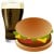 Hamburger and cola clip art