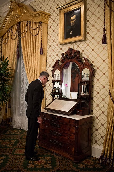 Actor Daniel Day Lewis visits the White House in preparation for his role as Lincoln