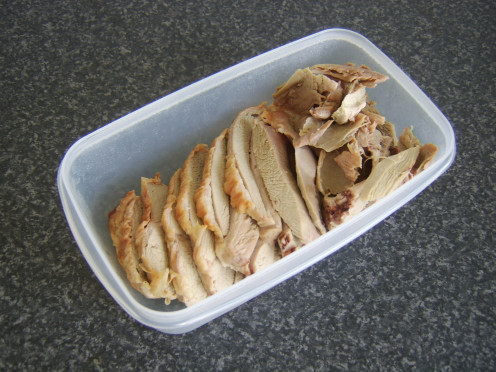 Leftover roast turkey