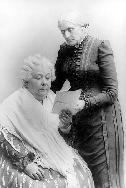 Elizabeth Cady Stanton (seated) with Susan B. Anthony 1900
