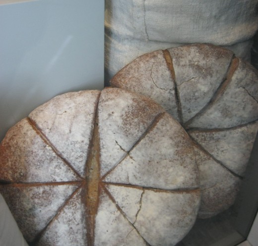 Example of ancient bread from the Roman Museum