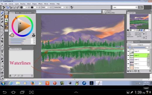 Blending the Waterlines.