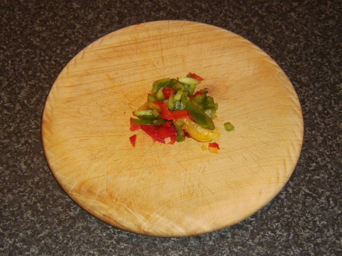 Diced mixed bell peppers