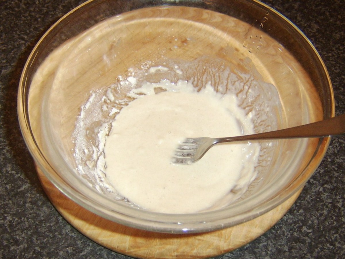 Flour and water batter for vegan fritters
