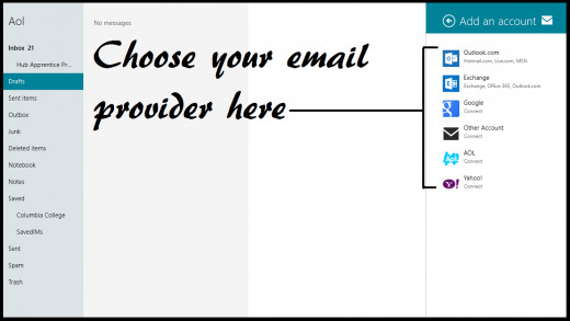 Select your email provider