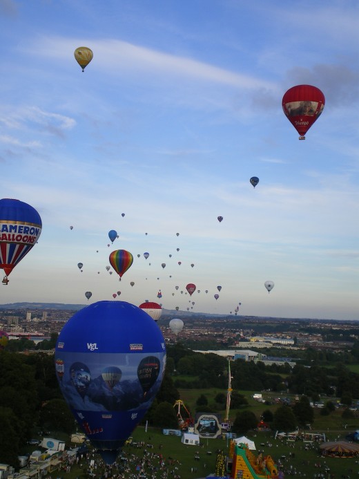 The mass ascent as taken from a balloon.