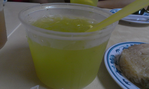 Refreshing sugarcane drink served in a bowl.