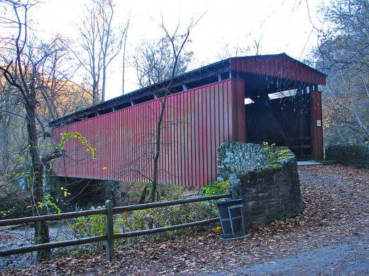 Thomas Mill Covered Bridge, the only Covered Bridge in a Major American City, One of the Special Attractions on the Forbidden Drive