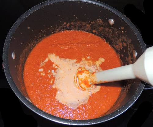 go ahead and spin it around with an immersion blender again