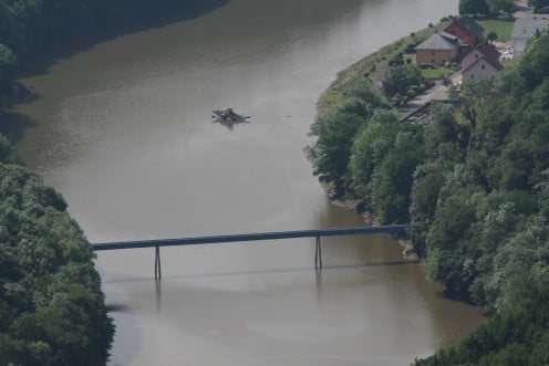 The foot bridge crossing to Germany near Bivels, Luxembourg