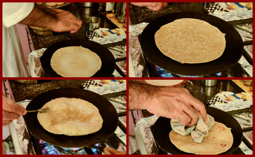 Use the time while your Chapati is baking to roll out the next one