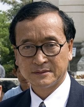 Sam Rainsy, Cambodia National Rescue Party opposition leader