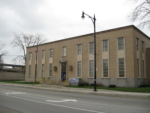 The Englewood Post Office now stands where the Murder Castle once stood.