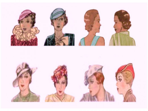 Hats and hair styles of 1933