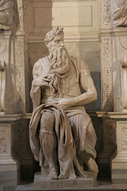 moses horns why does michelangelo sculpture