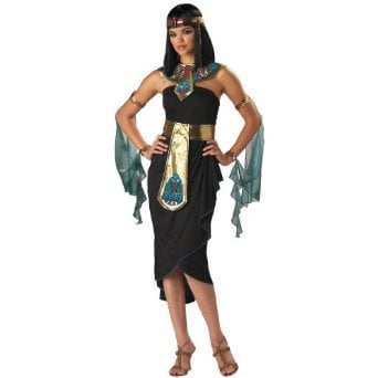 Women's Egyptian Queen Cleopatra Dark Black Halloween Costume
