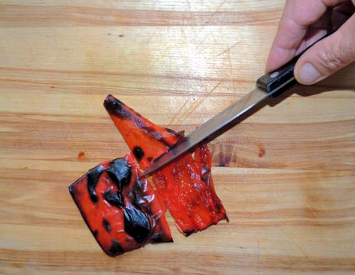 peel skin back easily with paring knife