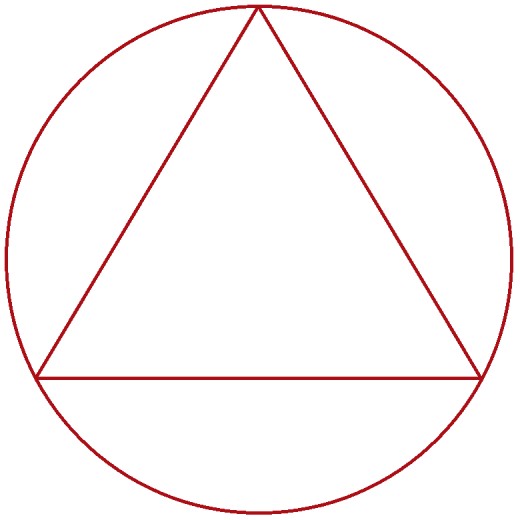 equilateral triangle in a circle