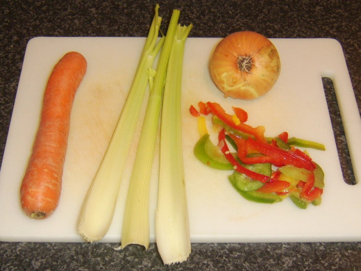 Vegetables for homemade vegetable stock