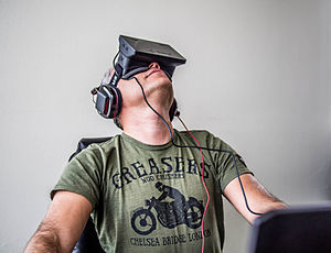 Oculus Rift Developer Edition, as worn by Sergey Orlovskiy, circa 2013