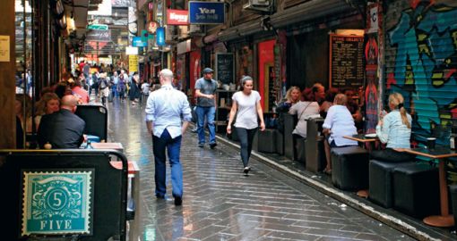A street filled purely with coffee shops is a win-win-win-win-win situation. People from all over town come here to grab a coffee and relax.