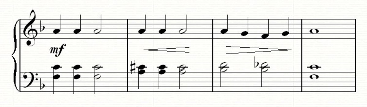 Sharps and flats are both being used as accidentals in this short excerpt