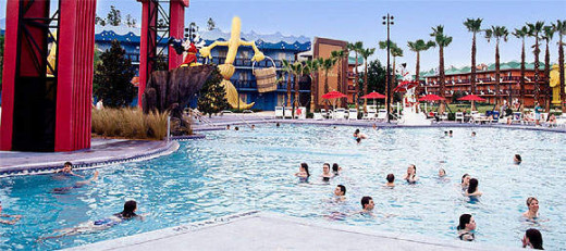 The Fantasia themed pool at All-Star Movies