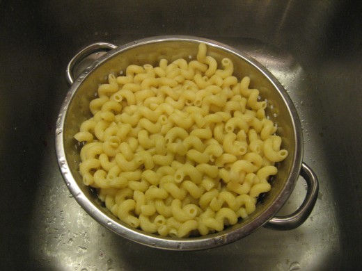 Be sure to drain your cooked pasta thoroughly.