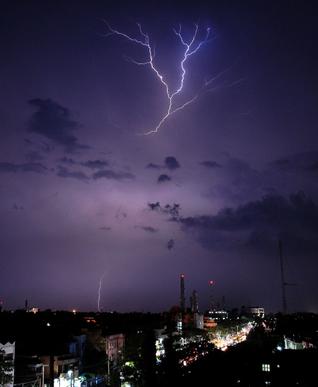 Most people hae seen cloud to cloud lightning often referred to as heat lightning. For many reasons, there is often no thunder associated with it.