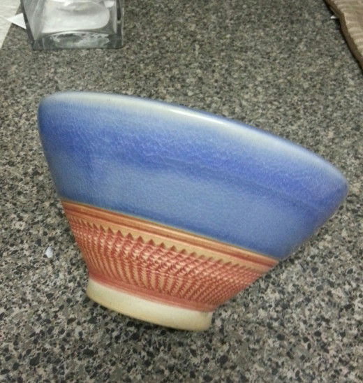My handcrafted bowl from The Empty Bowl Project.