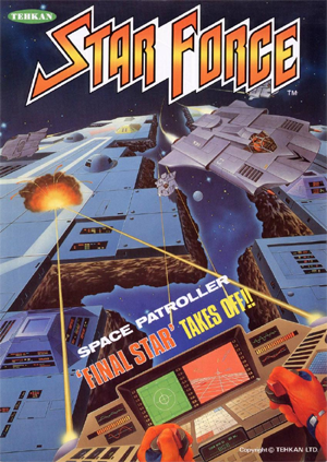 The rather excellent arcade flyer to Tehkan's Star Force