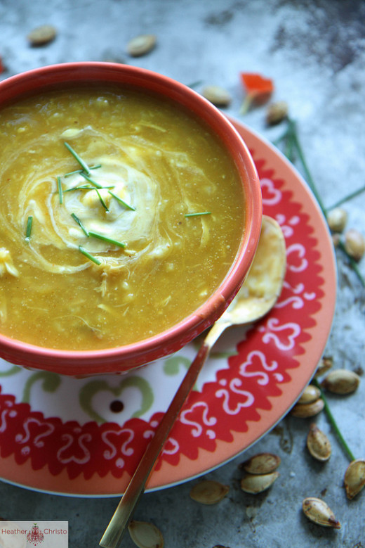 Curried Pumpkin, Chicken and Rice Soup Recipe