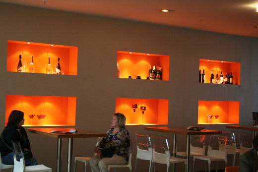 Display area inside tasting bar - Mall in Ludwigshafen, Germany