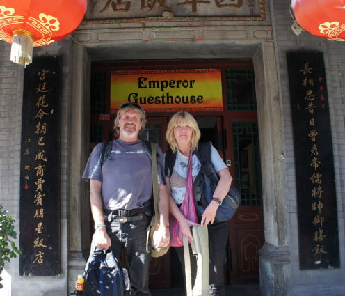 Mick & Sheila about to leave Beijing, bound for the heart of China.